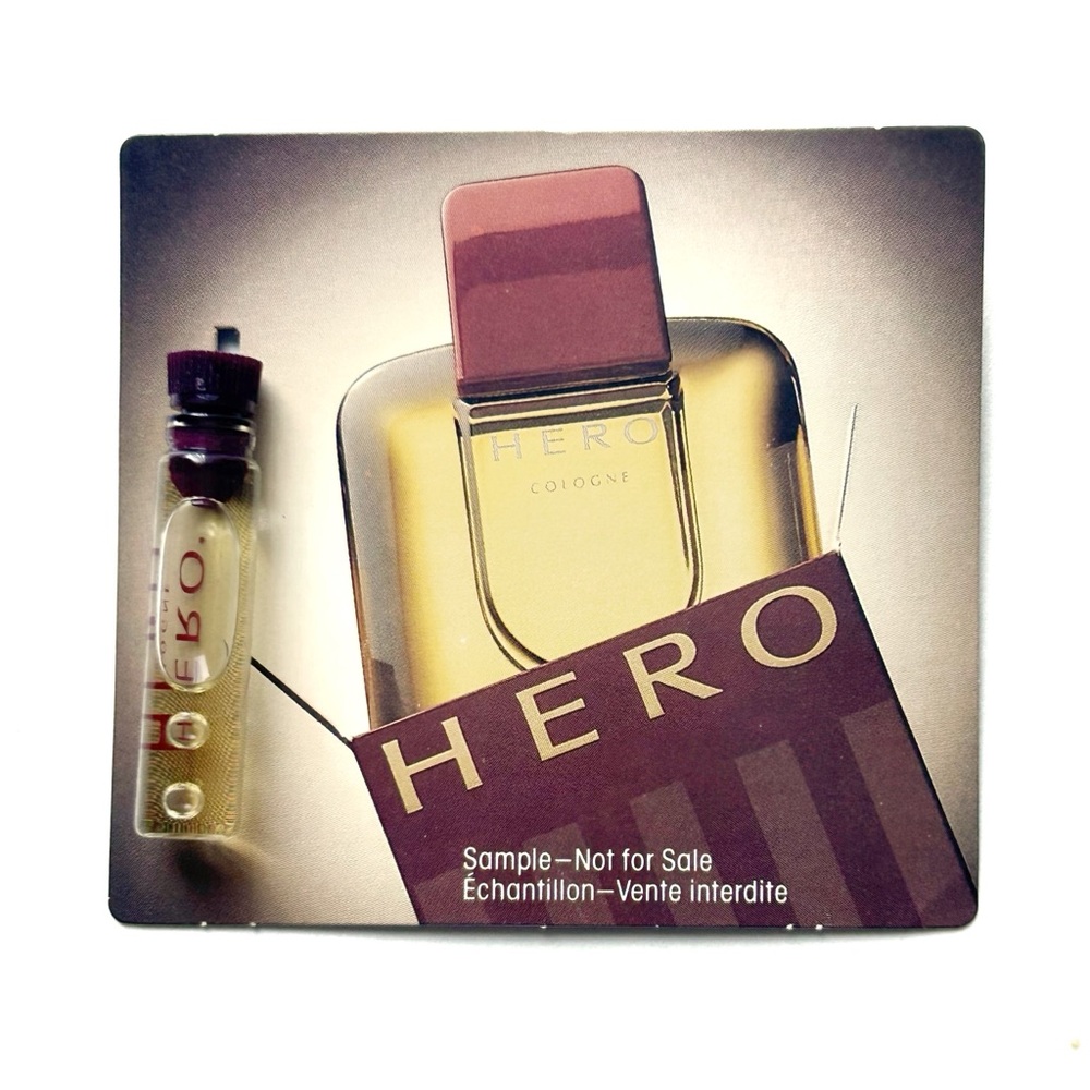Prince Matchabelli Hero Cologne For Men Mini Sample Vial 1 mL Vintage 1980s Red